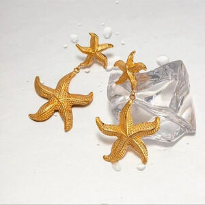 Starfish 18K Gold Stainless Steel Waterproof  Earrings